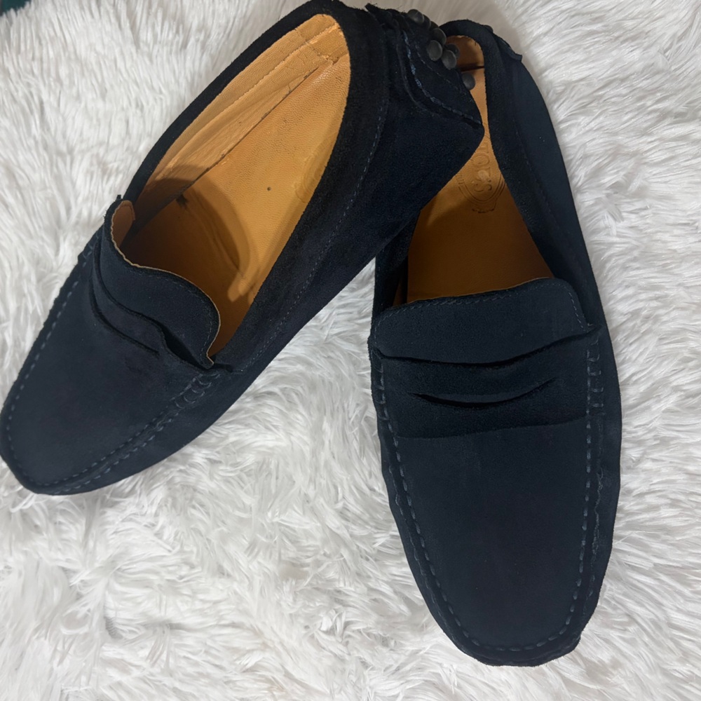 Tod's Navy Blue Loafers for Men Driving Loafers/Mocasin Size # 41